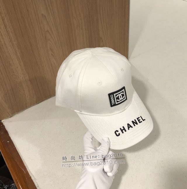Chanel男女同款帽子 香奈兒經典黑白鴨舌帽棒球帽  mm1583